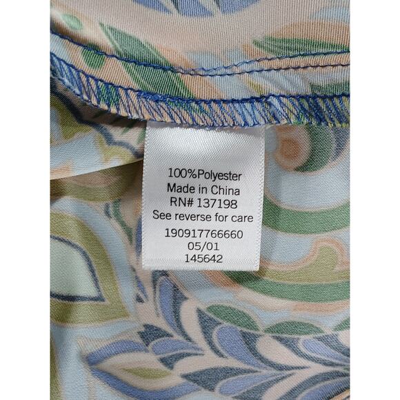 Intempo Skirt Womens XL Green Midi Paisley Floral Asymmetrical Hem Kohls NWT - Picture 7 of 8